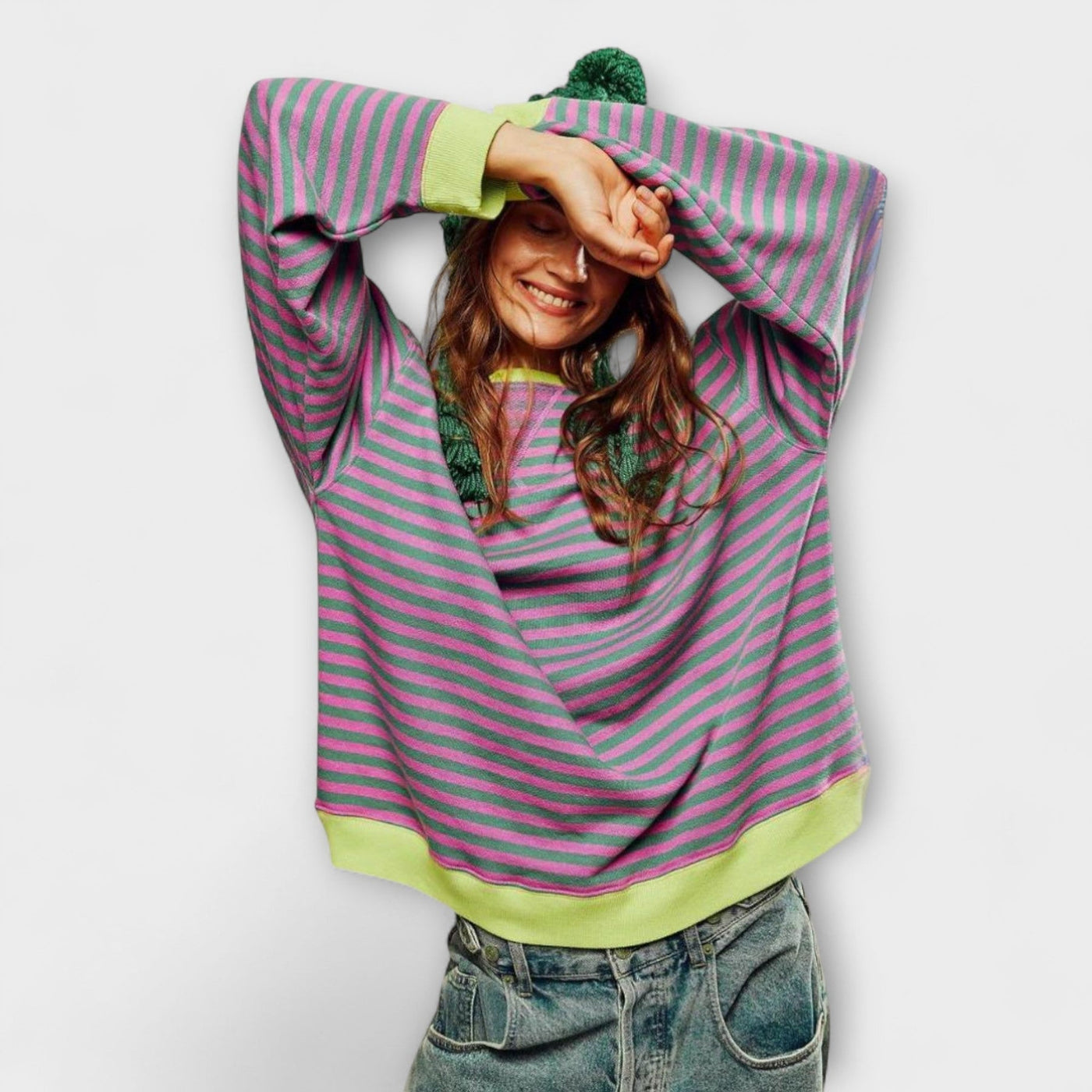 Ashley  | Randig oversize-tröja